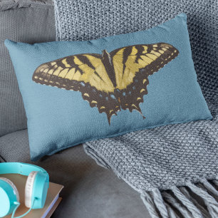 Coussin Rectangle Papillon jaune simple et nature initiale