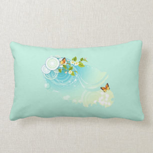 Coussin Rectangle Papillons et fleurs