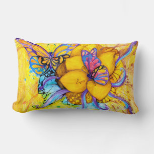 Coussin Rectangle Papillons Lancer l'oreiller