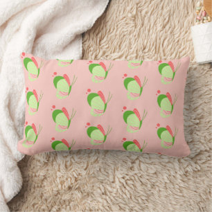 Coussin Rectangle Papillons Whimsical rose et vert