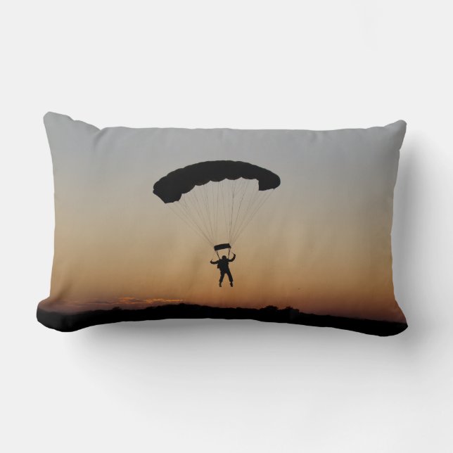 Coussin Rectangle Parachute de Skydiver à Sunset Sky Diver (Recto)