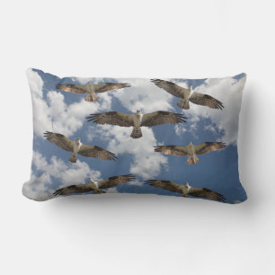 Coussin Rectangle Parade de Balbuzards dans le ciel