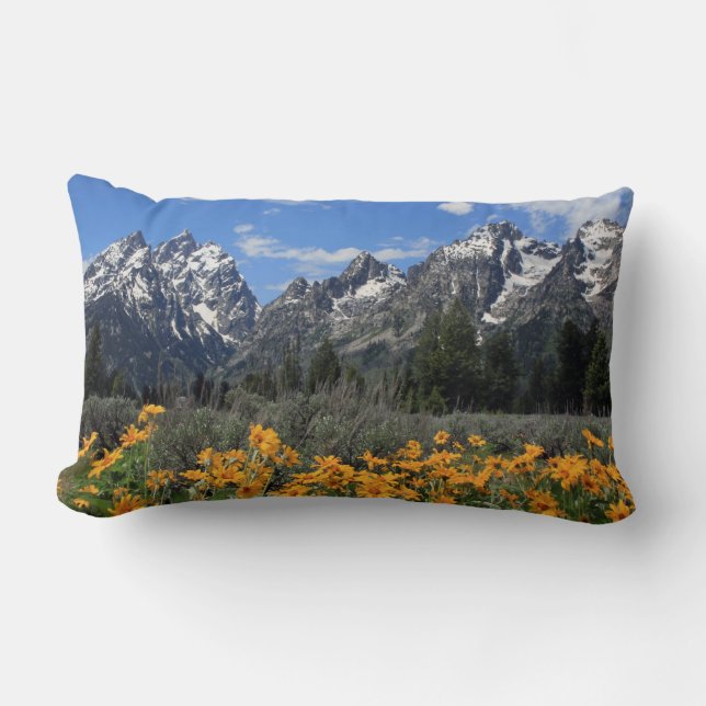 Coussin Rectangle Parc national grand de Teton (Recto)