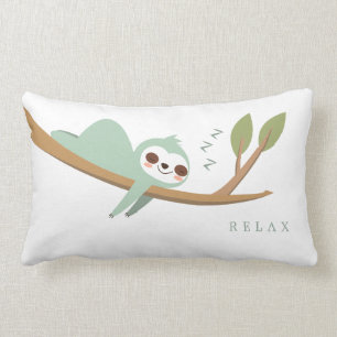 Coussin Rectangle Paresseux Heureux Relaxez-vous