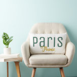Coussin Rectangle Paris, France Souvenir<br><div class="desc">Célébrez votre visite à Paris, France avec ce design minimaliste de souvenir de voyage. Avec une typographie claire et un style intemporel, ce design fait un parfait souvenir de vos voyages ou un cadeau attentionné pour les aventuriers et les voyageurs qui aiment cette destination. Idéal pour les voyageurs, les explorateurs...</div>