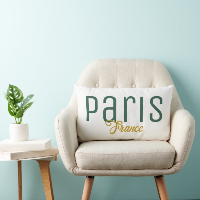 Coussin Rectangle Paris, France Souvenir (Chaise)