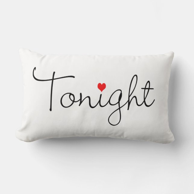 Coussin Rectangle Parler au lit ce soir/Pas ce soir (Recto)