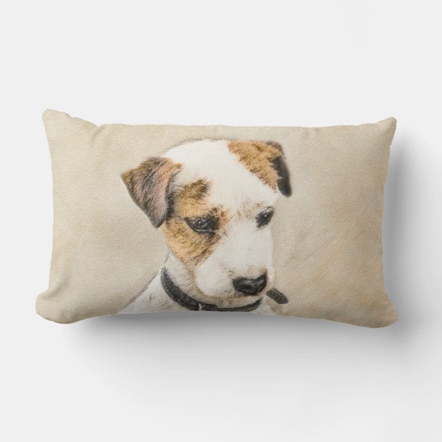 Coussin Rectangle Parson Jack Russell Terrier Peinture - Chien Art (Recto)
