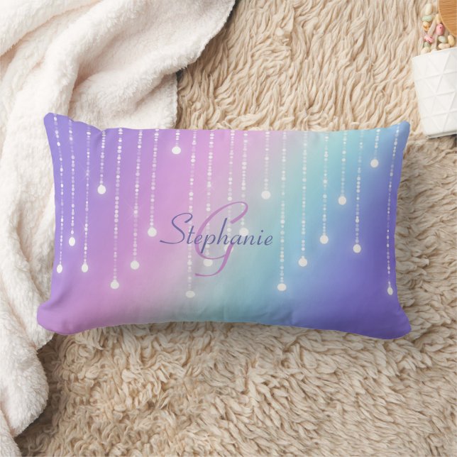 Coussin Rectangle Parties scintillant arc-en-ciel céleste Drivers No (Couverture)