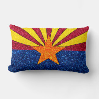 Coussin Rectangle Parties scintillant Arizona drapeau rectangle cous