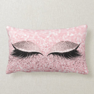 Coussin Rectangle Parties scintillant Black Glam Maquillage Oeil Las