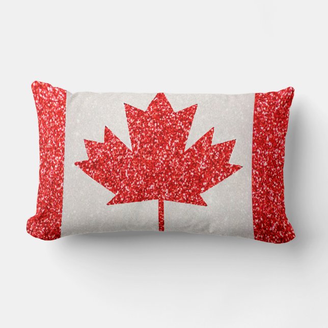 Coussin Rectangle Parties scintillant Canada drapeau rectangle couss (Recto)