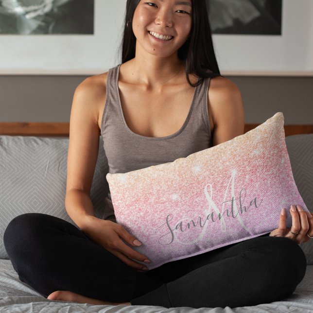 Coussin Rectangle Parties scintillant colorée moderne étincelle Nom  (Créateur téléchargé)