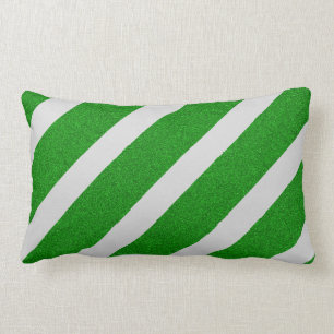 Coussin Rectangle Parties scintillant de bande verte