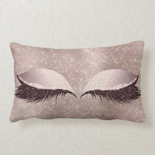 Coussin Rectangle Parties scintillant des cils de l'oeil Glam Make U