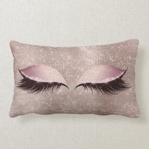 Coussin Rectangle Parties scintillant des cils Noir Glam Make Up Seq