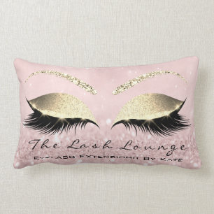 Coussin Rectangle Parties scintillant d'or rose de maquillage beaut