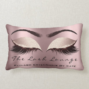 Coussin Rectangle Parties scintillant or rose Lashes de maquillage r