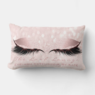 Coussin Rectangle Parties scintillant rose fille maquillage Lash Oei