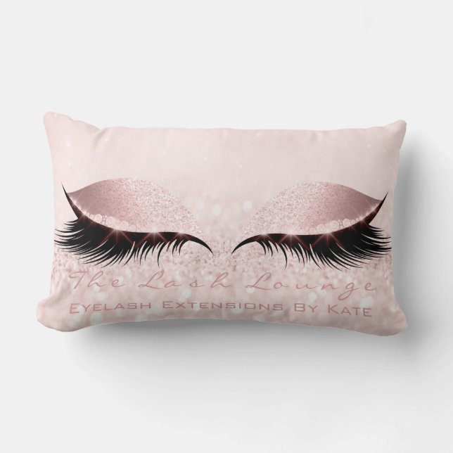 Coussin Rectangle Parties scintillant rose Fille Maquillage Lash Oei (Recto)