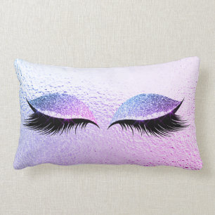 Coussin Rectangle Parties scintillant rose vif de Miami