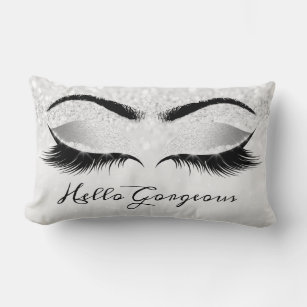 Coussin Rectangle Parties scintillant Yeux Lashes de maquillage Silv