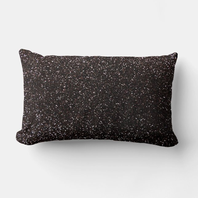 Coussin Rectangle Parties scintillantes noires (Recto)