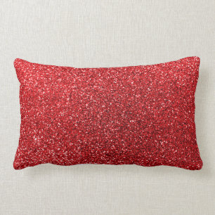 Coussin Rectangle Parties scintillantes rouges