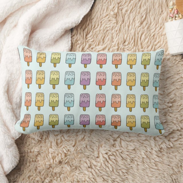 Coussin Rectangle Pastel Popsicle Illustration Jolie décoration pour (Couverture)