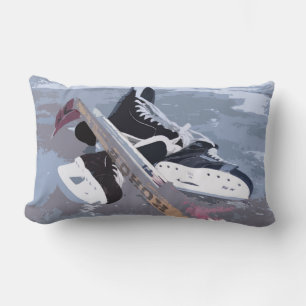 Coussin Rectangle Patins de hockey