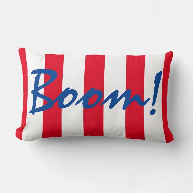 Coussin Rectangle Patriotique Rouge Blanc Et Bleu 4 juillet (Recto)