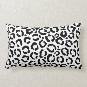 Coussin Rectangle Patteries du Black White Leopard animal