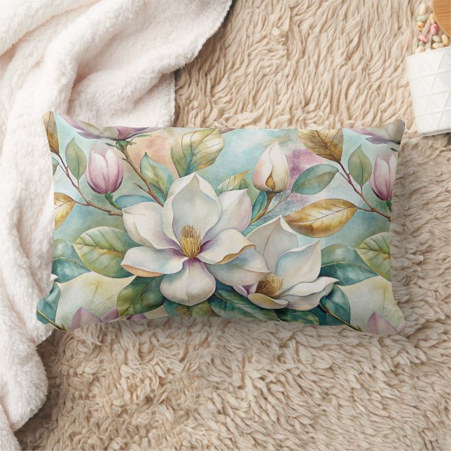 Coussin Rectangle Pattern Elegant Magnolias (Couverture)