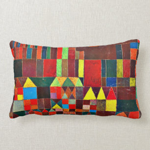 Coussin Rectangle Paul Klee art : Château et Soleil, peinture Klee