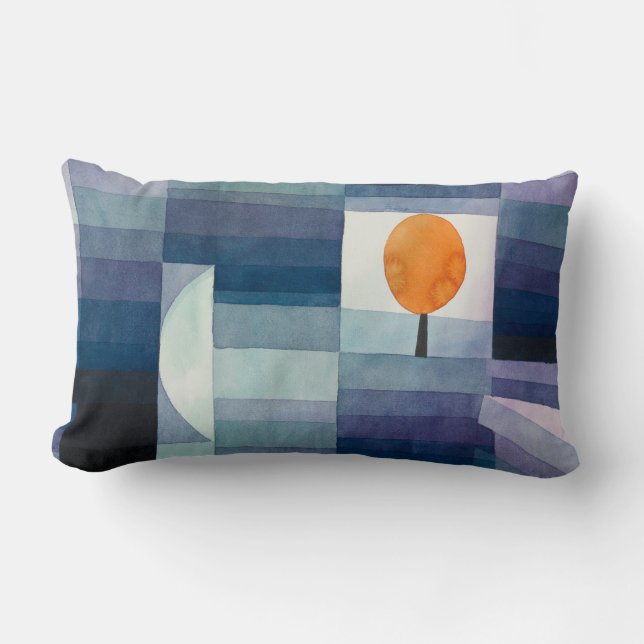 Coussin Rectangle Paul Klee Messager de l'automne Bleu Moderne Abstr (Recto)