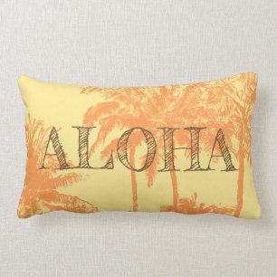 Coussin Rectangle Paumes peu précises hawaïennes de plage de Maken