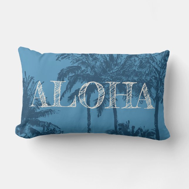 Coussin Rectangle Paumes peu précises hawaïennes de plage de Makena (Recto)