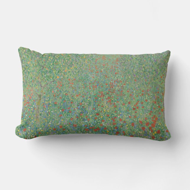 Coussin Rectangle Pavots en fleurs - Gustav Klimt (Recto)