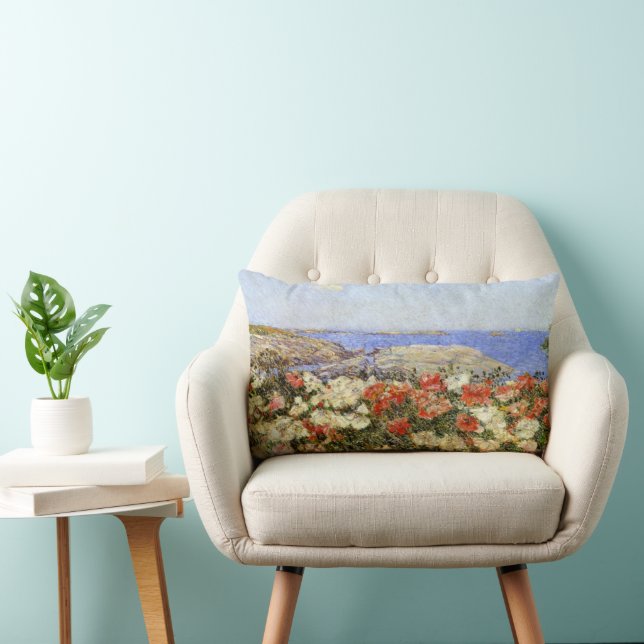 Coussin Rectangle Pavots sauvages dans les îles Shoals (Chaise)