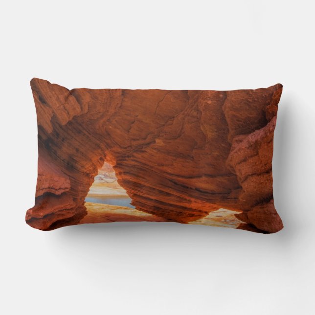 Coussin Rectangle Paysage de grotte de grès érodé (Recto)