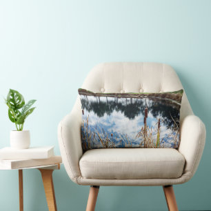Coussin Rectangle Paysage de Pond Nature Photographie Art