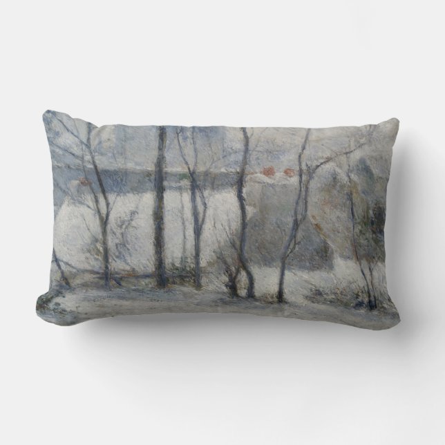 Coussin Rectangle Paysage d'hiver (par Paul Gaugin) (Recto)