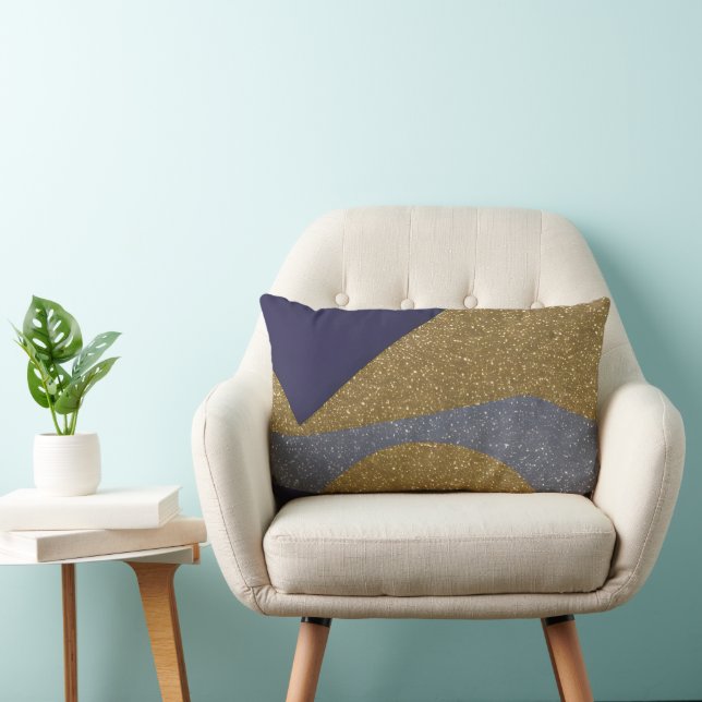 Coussin Rectangle Paysage marin abstrait Vagues fracturées 10 (Chaise)