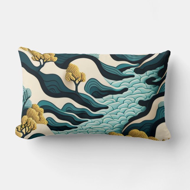 Coussin Rectangle Paysage Moderne (Recto)