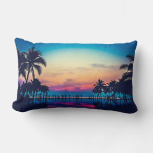 Coussin Rectangle Paysage Naturel Piscine Palmiers-25925