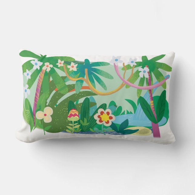 Coussin Rectangle Paysage tropical d'été. Bonjour, été (Recto)