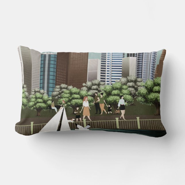 Coussin Rectangle Paysage urbain (Recto)