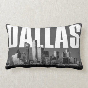 Coussin Rectangle Paysage urbain de Dallas