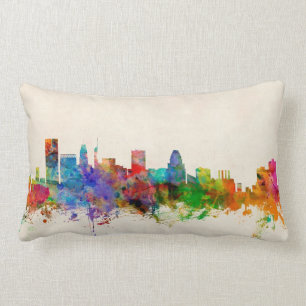 Coussin Rectangle Paysage urbain d'horizon de Baltimore le Maryland