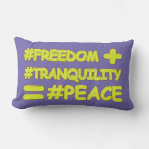 Coussin Rectangle "PEACE FORMULA EQUATION" Joli design. Commandez dè